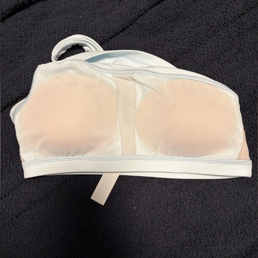 NWOT Lululemon Nulu Ribbed Asymmetrical Yoga Tank Top in Sheer Blue - Picture 9 of 11